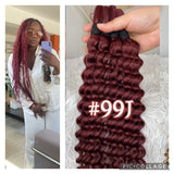 BULK HUMAN HAIR for Braiding 100% Virgin hair in RED (99j)